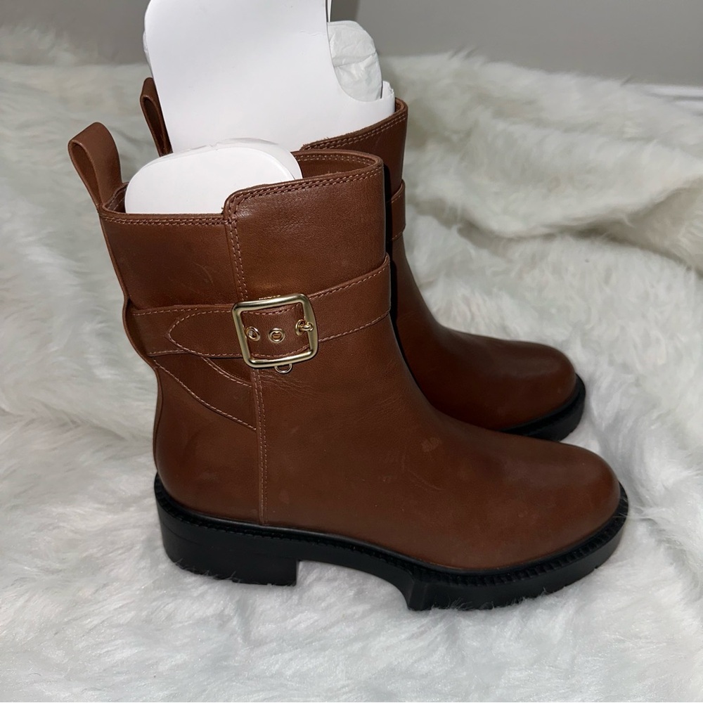 COACH Lacey Boot Chelsea Style Ankle Boot in Dark Saddle Size 9.5 - Picture 5 of 16